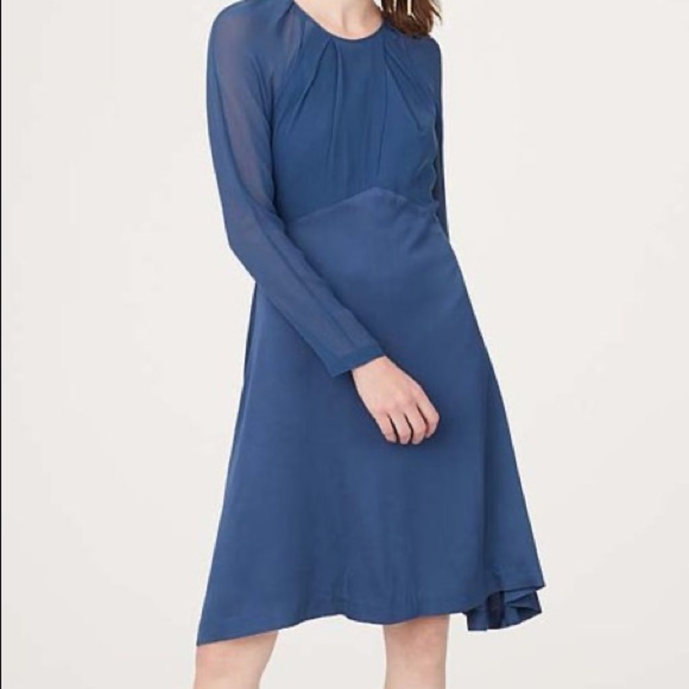 Club Monaco Rokinsa Fit & Flare Silk Dress